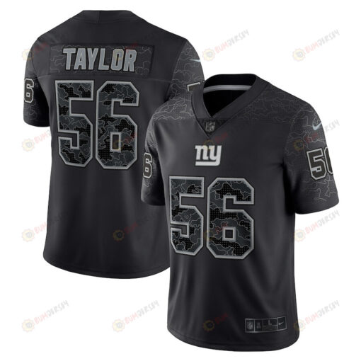 Lawrence Taylor 56 New York Giants Retired Player RFLCTV Limited Jersey - Black