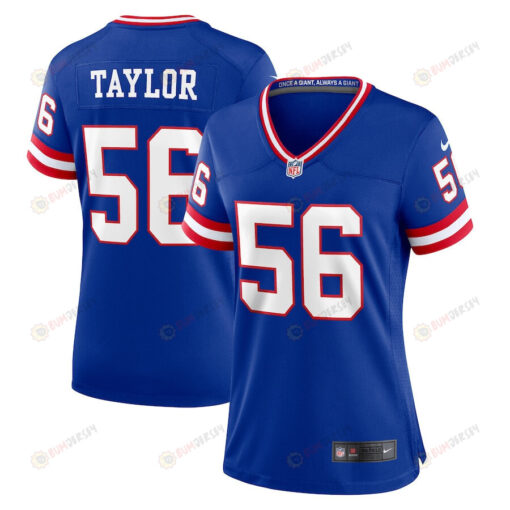 Lawrence Taylor 56 New York Giants Women's Classic Retired Player Game Jersey - Royal