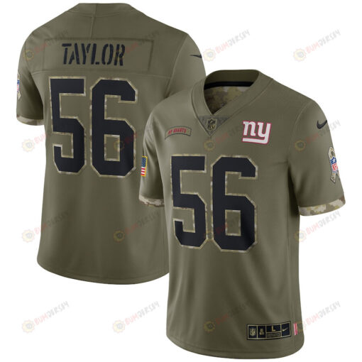 Lawrence Taylor New York Giants 2022 Salute To Service Retired Player Limited Jersey - Olive