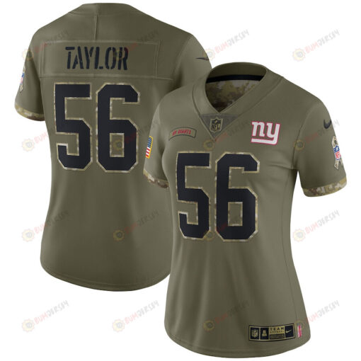 Lawrence Taylor New York Giants Women's 2022 Salute To Service Retired Player Limited Jersey - Olive