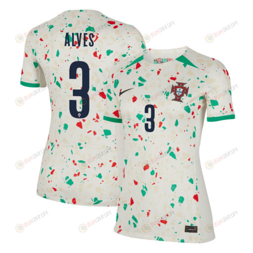 L?cia Alves 3 Portugal Women's National Team 2023-24 World Cup Away Women Jersey