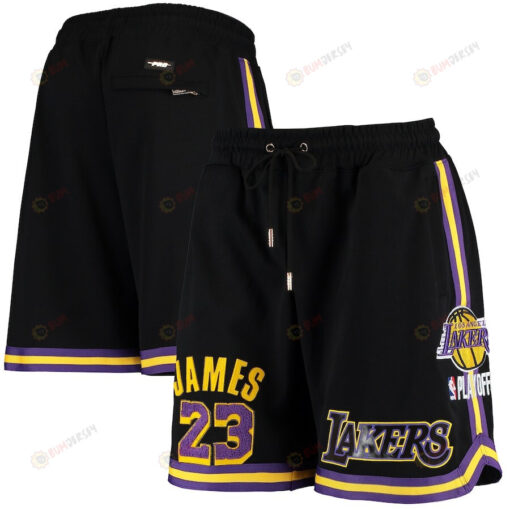 LeBron James 23 Los Angeles Lakers Black Team Player Shorts - Men