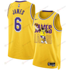 LeBron James 6 Los Angeles Lakers Legacy 2022-23 Jersey - Screen Print Graphics