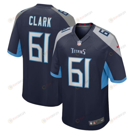 Le'Raven Clark 61 Tennessee Titans Home Game Player Jersey - Navy