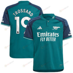Leandro Trossard 19 Arsenal 2023/24 Third YOUTH Jersey - Green