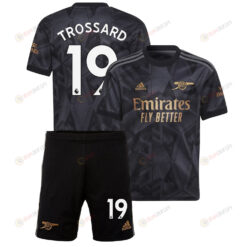 Leandro Trossard 19 Arsenal Away Kit 2022 - 2023 Youth Jersey - Black