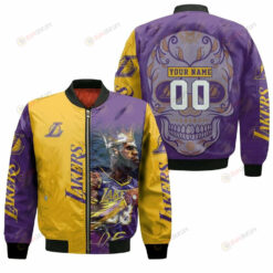 Lebron James #23 Los Angeles Lakers 3D Customized Pattern Bomber Jacket