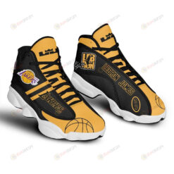 Lebron James Number 23 Lakers Logo Pattern Air Jordan 13 Shoes Sneakers