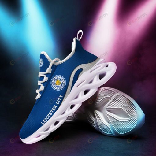 Leicester City Logo Pattern 3D Max Soul Sneaker Shoes In Blue