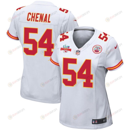 Leo Chenal 54 Kansas City Chiefs Super Bowl LVII Champions 3 Stars WoMen's Jersey - White