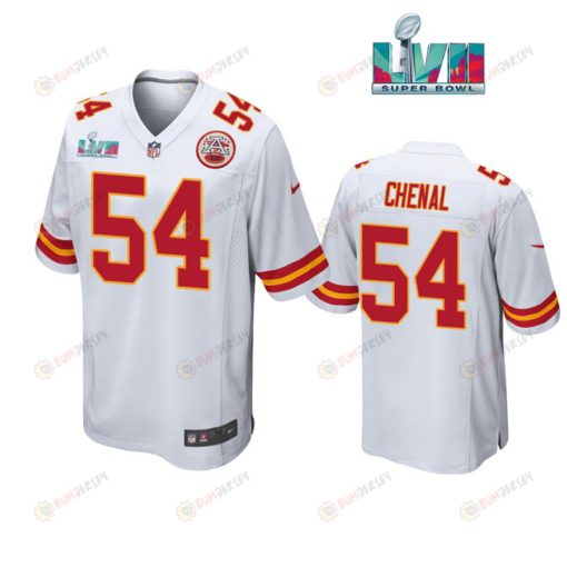 Leo Chenal 54 Kansas City Chiefs Super Bowl LVII White Men's Jersey