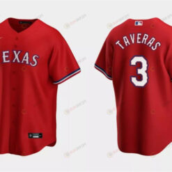 Leody Taveras 3 Texas Rangers 2023 Alternate Cool Base Game Jersey - Red