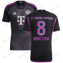 Leon Goretzka 8 Bayern Munich 2023/24 Away Men Jersey - Black