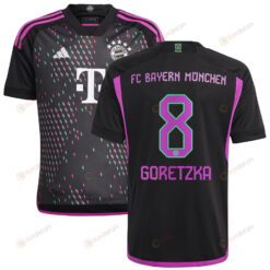 Leon Goretzka 8 Bayern Munich 2023/24 Away Youth Jersey - Black