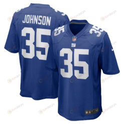 Leonard Johnson 35 New York Giants Men's Jersey - Royal