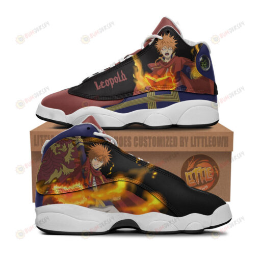 Leopold Vermillion Shoes Black Clover Anime Air Jordan 13 Shoes Sneakers