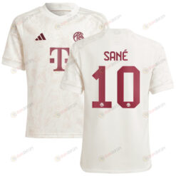 Leroy San? 10 Bayern Munich 2023/24 Third Youth Jersey - White