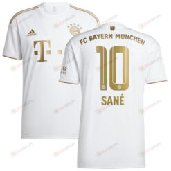 Leroy Sane 10 Bayern Munich 2022/23 Away Player Jersey - White