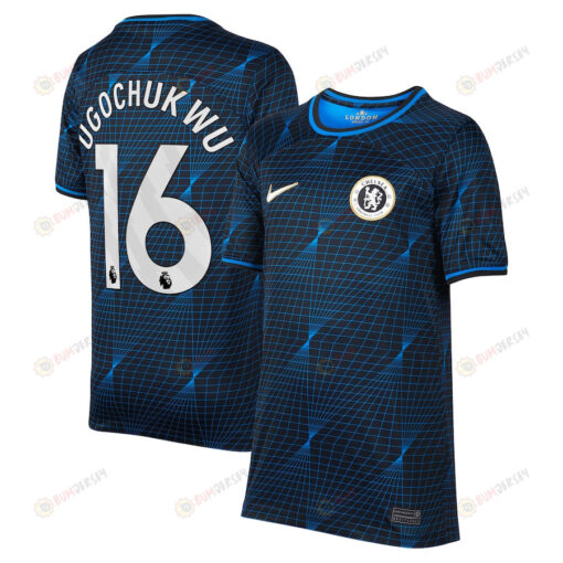 Lesley Ugochukwu 16 Chelsea 2023/24 Away YOUTH Jersey - Navy