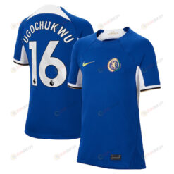 Lesley Ugochukwu 16 Chelsea 2023/24 Home YOUTH Jersey - Blue