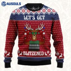 Let'S Get Blitzened Slouchy Ugly Sweaters For Men Women Unisex