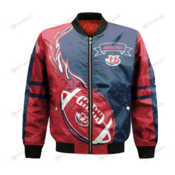 Lethbridge Hurricanes Bomber Jacket 3D Printed Flame Ball Pattern