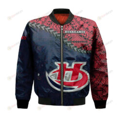 Lethbridge Hurricanes Bomber Jacket 3D Printed Grunge Polynesian Tattoo