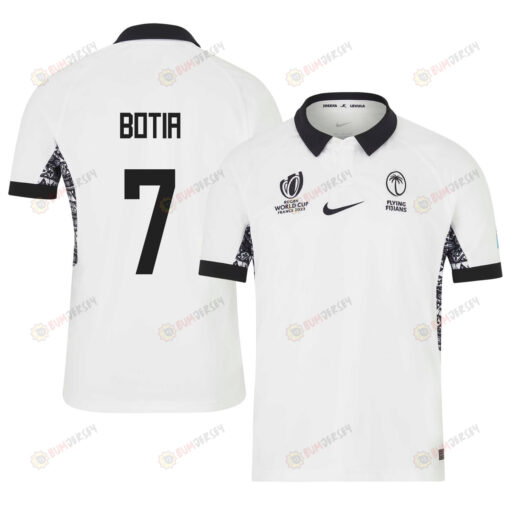 Levani Botia 7 Fiji 2023 Rugby World Cup Home Stadium Jersey - White