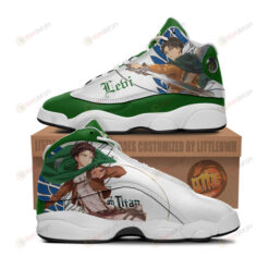 Levi Ackerman Shoes Attack On Titan Anime Air Jordan 13 Shoes Sneakers