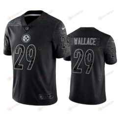 Levi Wallace 29 Pittsburgh Steelers Black Reflective Limited Jersey - Men