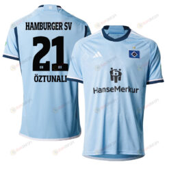 Levin ?ztunal? 21 Hamburger SV 2023-24 Away Men Jersey - Sky Blue