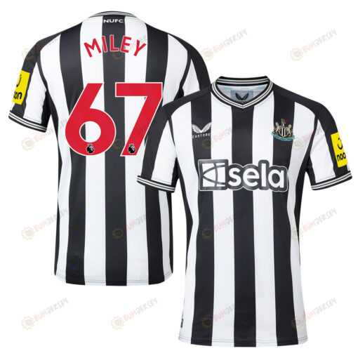 Lewis Miley 67 Newcastle United 2023-24 Premier League Home Men Jersey - White