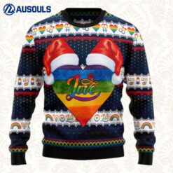 Lgbt Heart Ugly Sweaters For Men Women Unisex