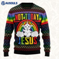 Lgbt Not Today Jesus Ugly Sweaters For Men Women Unisex