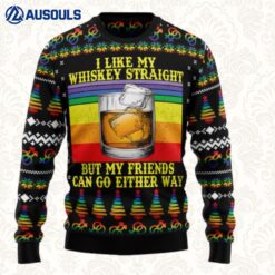Lgbt Whiskey Straight Ugly Sweaters For Men Women Unisex
