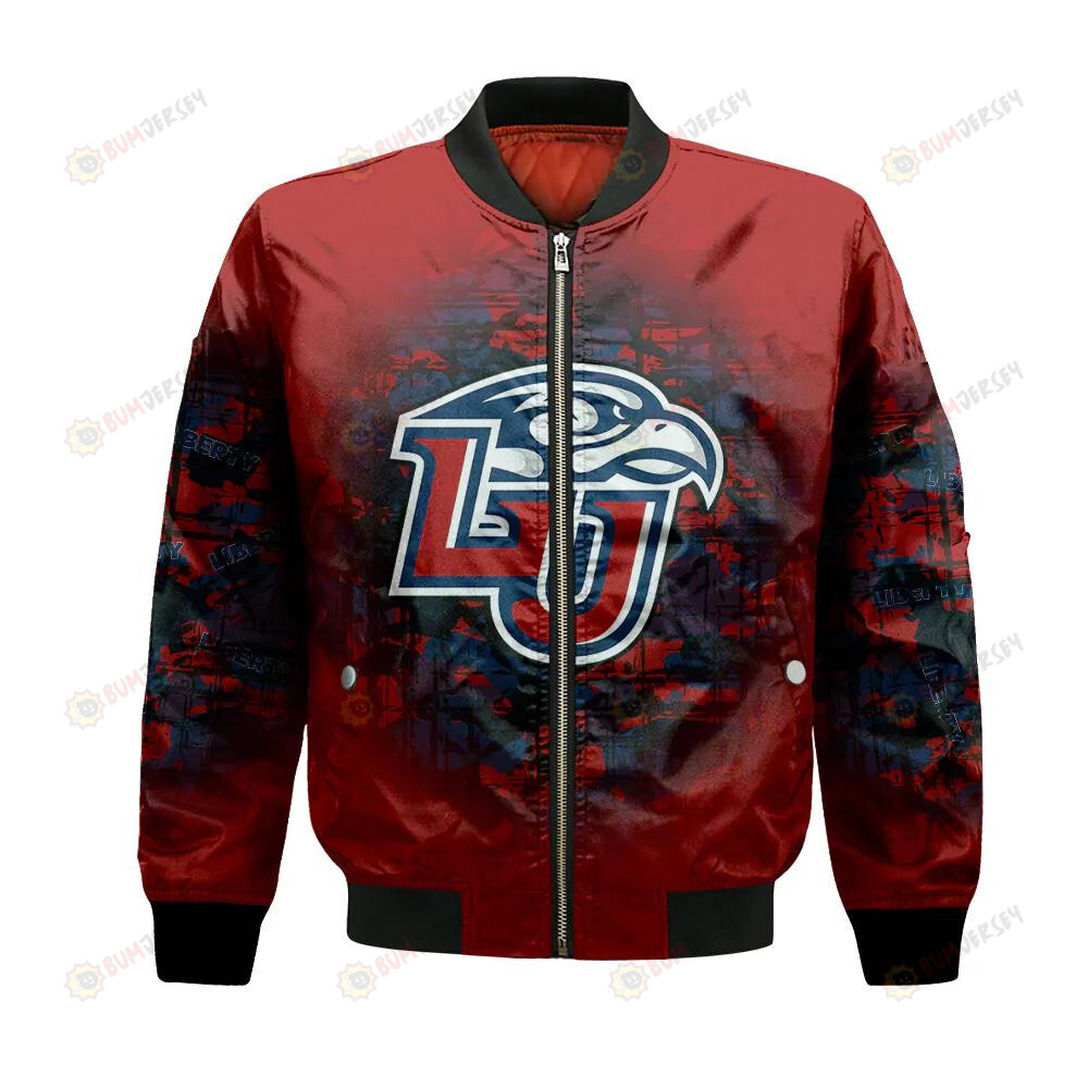 Liberty Flames Bomber Jacket 3D Printed Camouflage Vintage