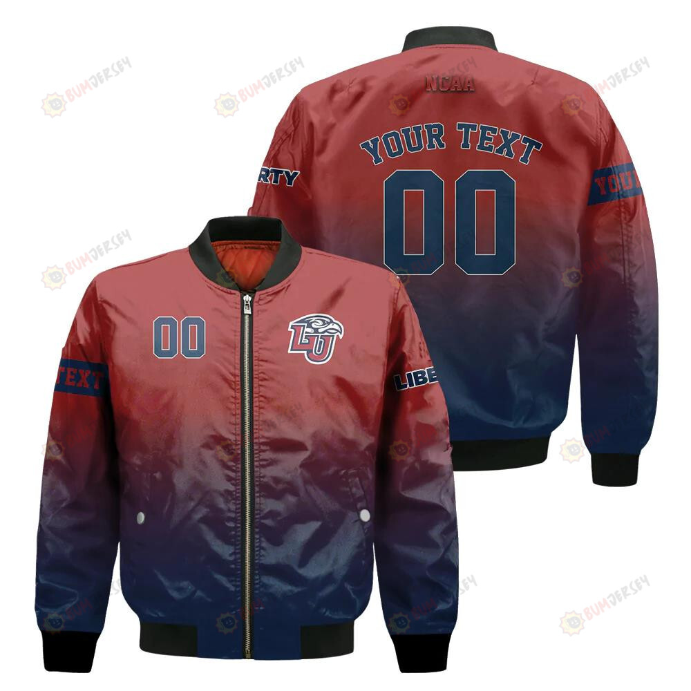 Liberty Flames Fadded Bomber Jacket 3D Printed