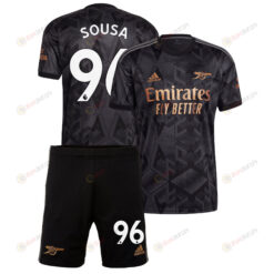Lino Sousa 96 Arsenal Away Kit 2022 - 2023 Men Jersey - Black