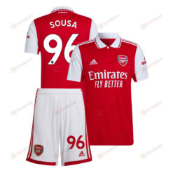 Lino Sousa 96 Arsenal Home Kit 2022-23 Men Jersey - Red