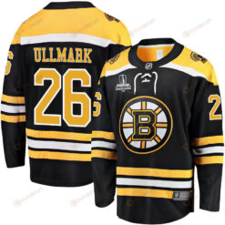 Linus Ullmark 26 Boston Bruins Stanley Cup 2023 Playoffs Patch Home Breakaway Men Jersey - Black