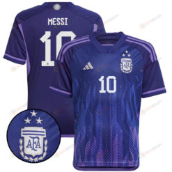 Lionel Messi 10 Argentina 2022-23 Youth Away Jersey National Team