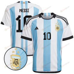 Lionel Messi 10 Argentina 2022-23 Youth Home Jersey National Team