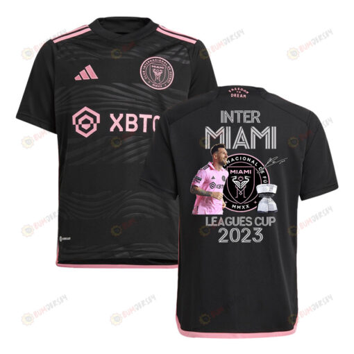 Lionel Messi 10 Inspires Inter Miami's Championship Leagues Cup 2023 Black Jersey - YOUTH