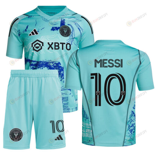 Lionel Messi 10 Inter Miami CF 2023/24 One Planet Jersey - Youth Kit