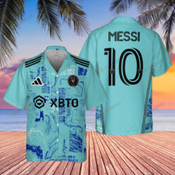 Lionel Messi 10 Inter Miami CF One Planet Green Print 3D Hawaiian Shirt