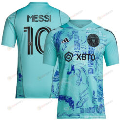 Lionel Messi 10 Inter Miami FC 2023 One Planet Men Jersey - Green