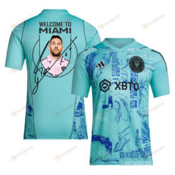 Lionel Messi 10 Inter Miami FC Iconic Signing 2023 One Planet Men Jersey - Player Version