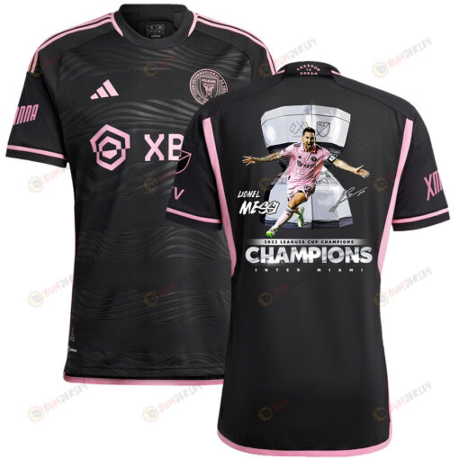 Lionel Messi 10 Inter Miami FC Leagues Cup Champions 2023 Men Jersey - Black