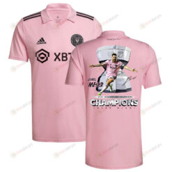 Lionel Messi 10 Inter Miami FC Leagues Cup Champions 2023 Men Jersey - Pink