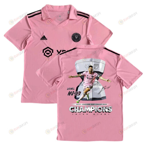 Lionel Messi 10 Inter Miami FC Leagues Cup Champions 2023 YOUTH Jersey - Pink